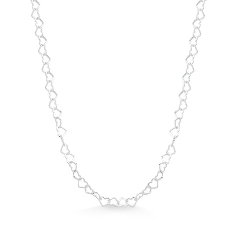Choker em Prata Coração 38cm