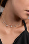 Choker em Prata com Zircônias Cristal