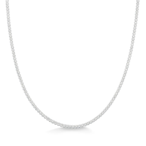 Choker de Prata Riviera com Pedras Zircônia Cristal